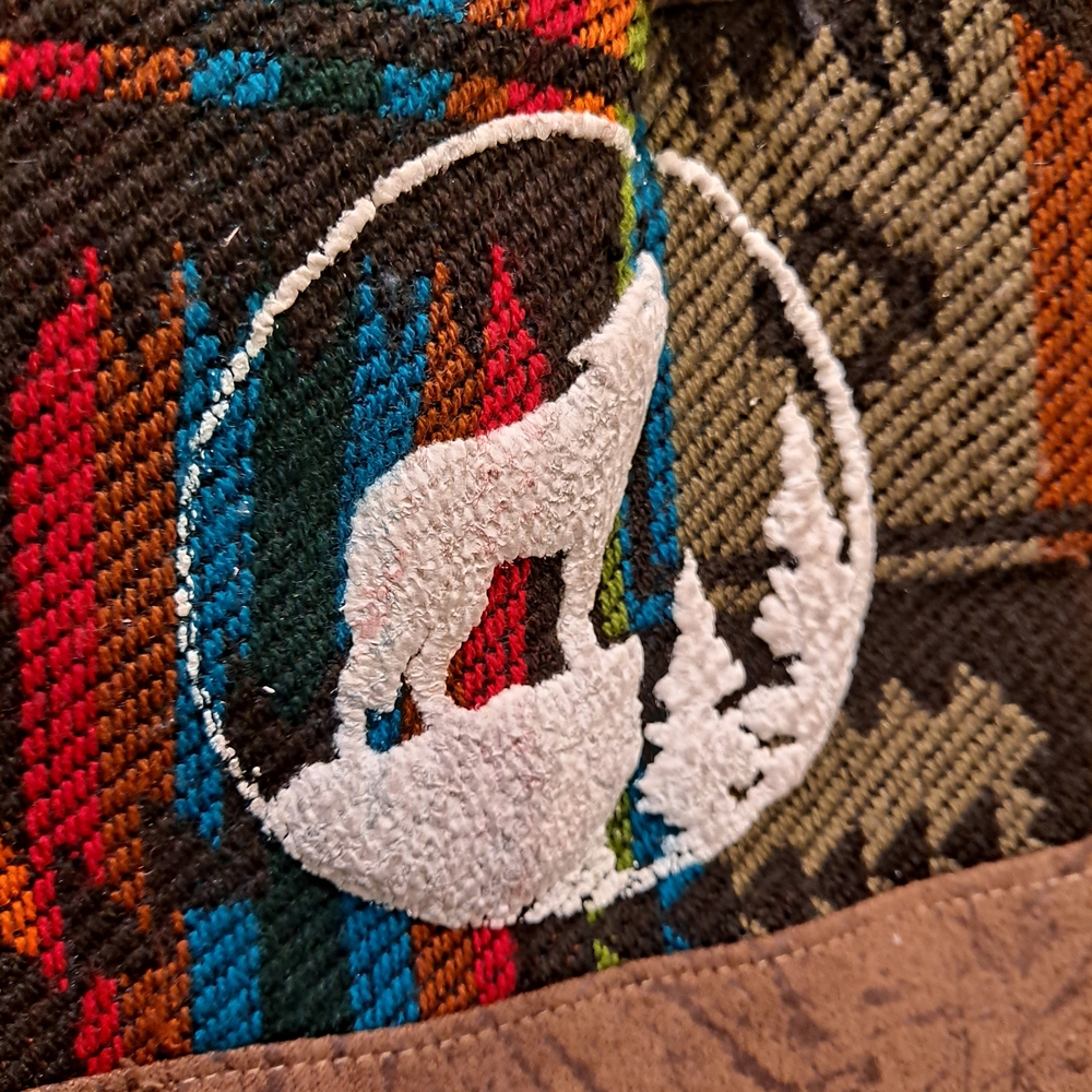 Wolf Emblem Brown And Multicolor Patterned Women'… - image 4